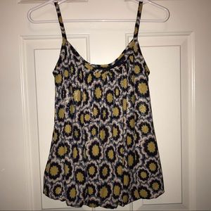 🌴3/$20 INC Floral Tank Navy Mustard